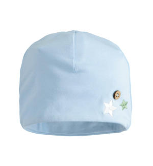 Cappello neonato modello cuffia con stelle Minibanda