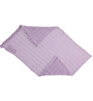 Copertina neonato in tricot ricamato 100% cotone VIOLA Minibanda