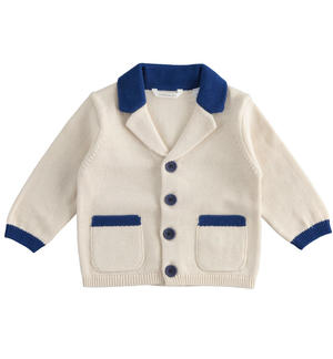 Cardigan neonato elegante 100% tricot di cotone Minibanda