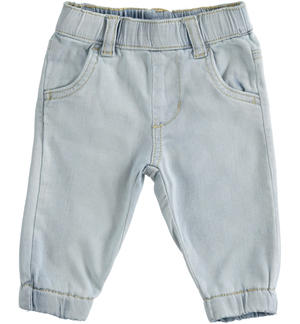 Jeans neonato in denim stretch di cotone AZZURRO Minibanda