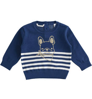 Maglietta neonato 100% tricot con cagnolino Minibanda