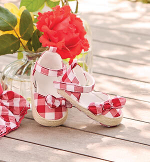 Baby girls' shoes in Vichy fabric Minibanda
