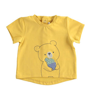 T-shirt neonato con orsetto GIALLO Minibanda