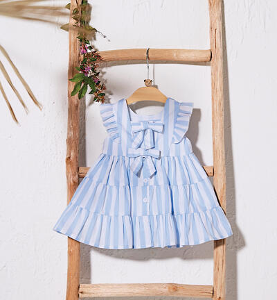 Girls' striped summer dress LIGHT BLUE Minibanda