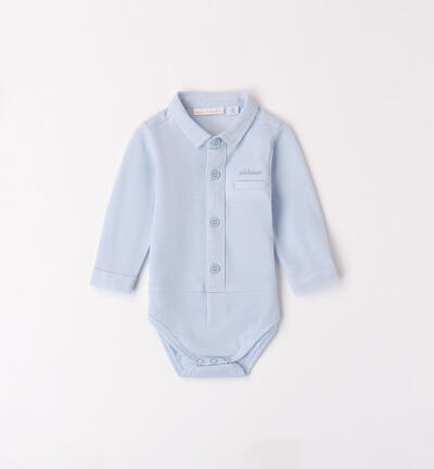 Body camicia neonato AZZURRO Minibanda