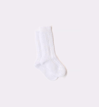 Boys' long socks WHITE Minibanda