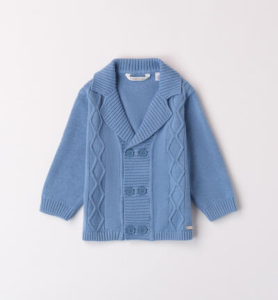 Cardigan cotone neonato AZZURRO Minibanda