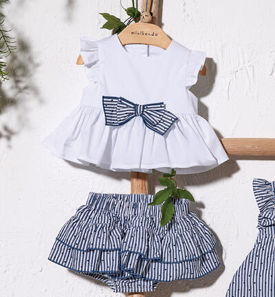 Outfit for baby girls WHITE Minibanda