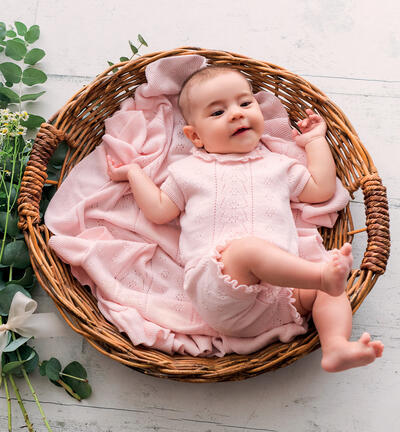 Baby girl blanket PINK Minibanda
