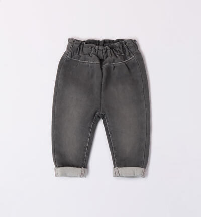 Jeans neonata con elastico GRIGIO Minibanda