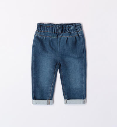 Jeans neonata con elastico BLU Minibanda