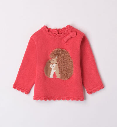 Elaborate jumper for girls RED Minibanda