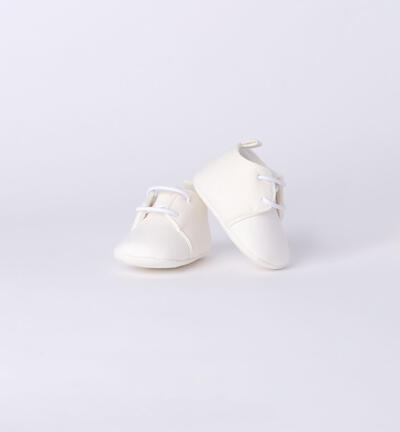 Lace-up shoes for baby boys CREAM Minibanda