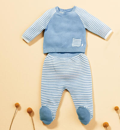 Two-piece outfit for baby boys LIGHT BLUE Minibanda