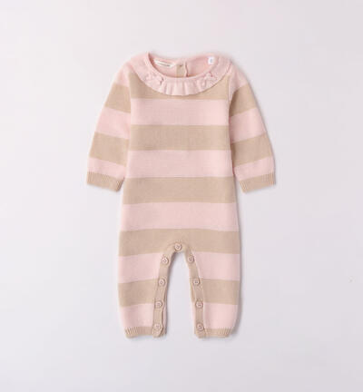 Tutina neonata in tricot ROSA Minibanda