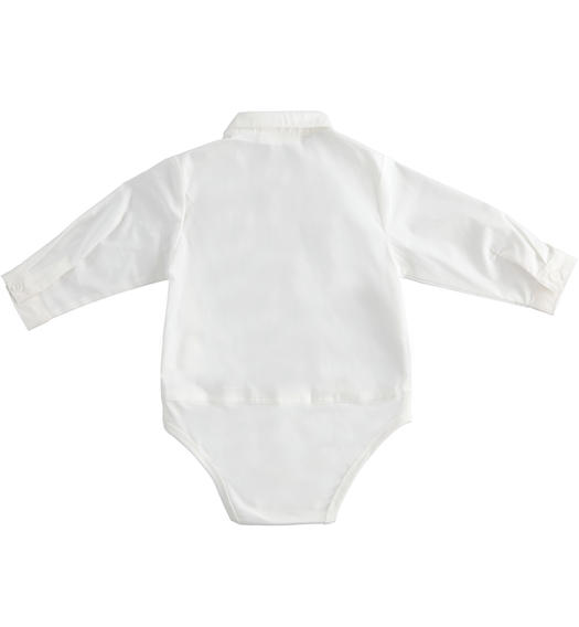 Camicia body neonato a manica lunga da 1 a 24 mesi Minibanda PANNA-0112