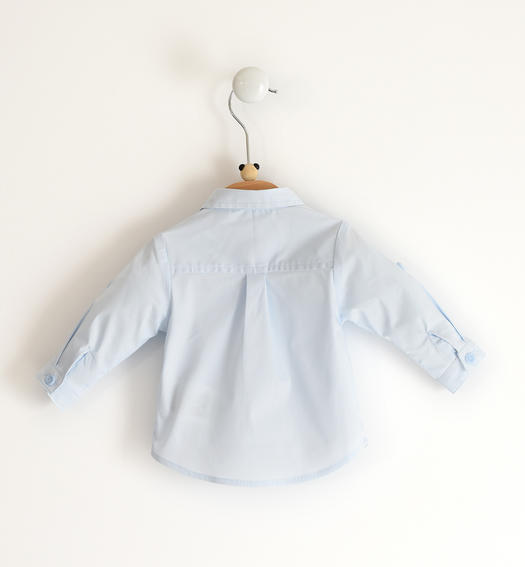 Camicia neonato classica in popeline stretch da 1 a 24 mesi Minibanda SKY-3871