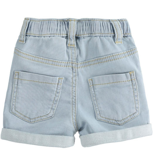 Jeans neonato corti in denim da 1 a 24 mesi Minibanda BLU CHIARO LAVATO-7310