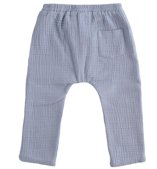 Pantalone neonato lungo in mussola 100% cotone da 1 a 24 mesi Minibanda AVION-3552