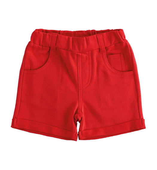Pantaloni corti neonato 100% cotone da 1 a 24 mesi Minibanda ROSSO-2256