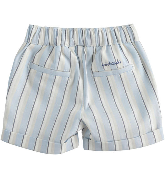 Pantaloni neonati eleganti fantasia a righe da 1 a 24 mesi Minibanda AZZURRO-3813