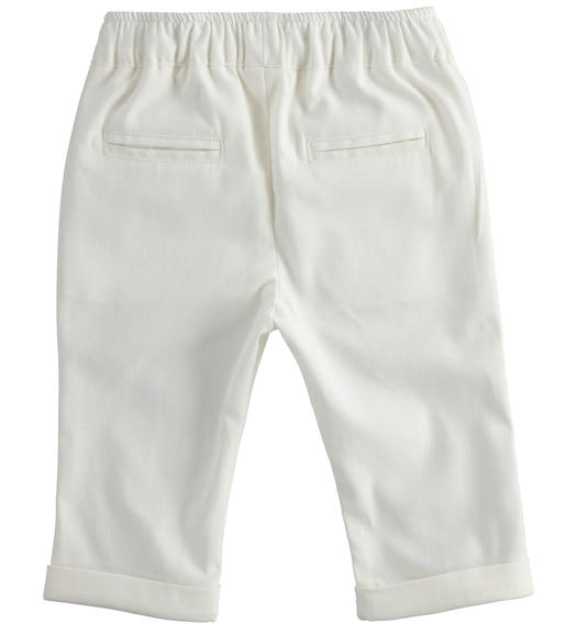 Pantaloni neonati eleganti tinta unita da 1 a 24 mesi Minibanda PANNA-0112