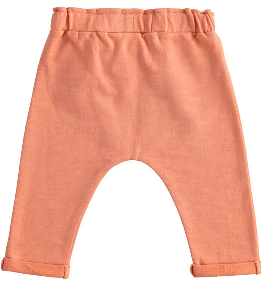 Pantalone neonata 100% cotone con fiocco da 1 a 24 mesi Minibanda TERRA COTTA-2023