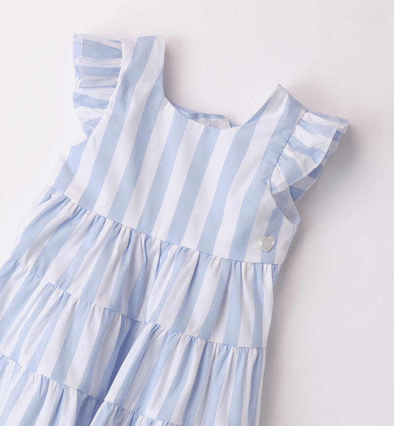 Girls' striped summer dress AZZURRO-3661