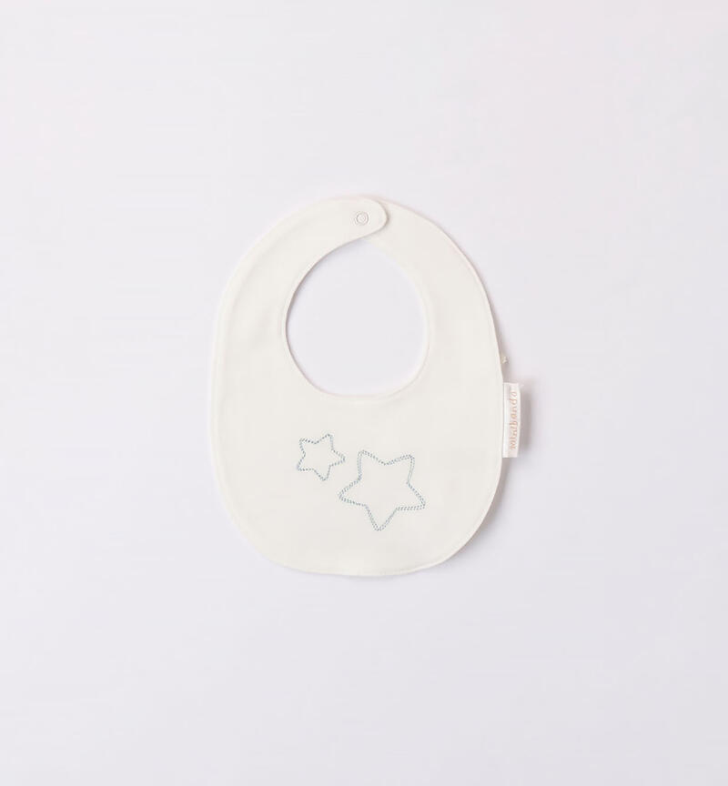 Bavetta neonato con stelle Minibanda PANNA-0112