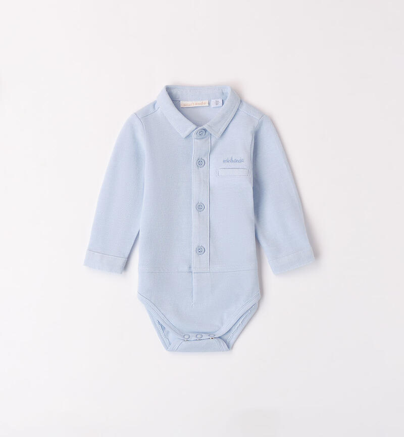 Body camicia neonato AZZURRO-3661