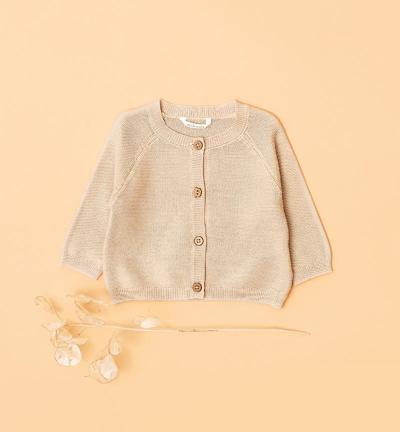 Cardigan for children from 1 to 24 months BEIGE-0434