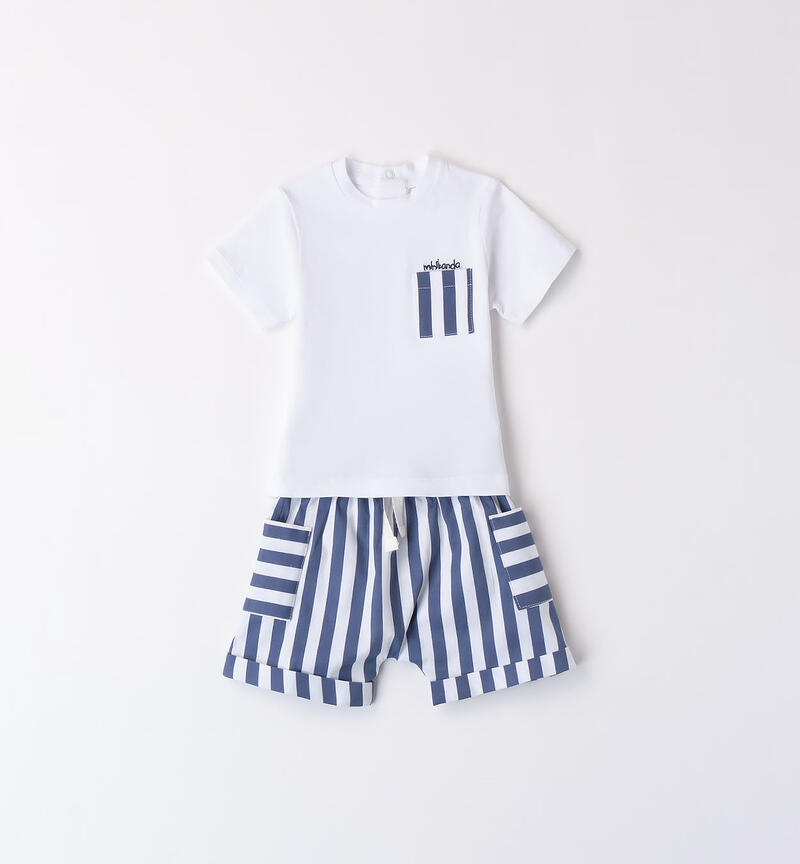 Two-piece baby boy's outfit BIANCO-0113