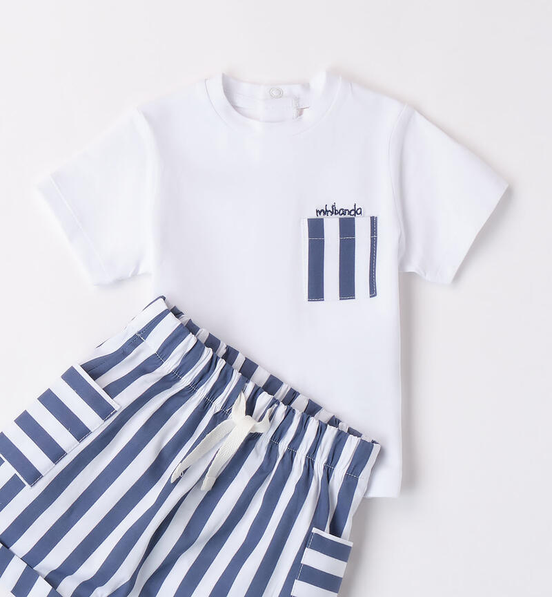 Two-piece baby boy's outfit BIANCO-0113