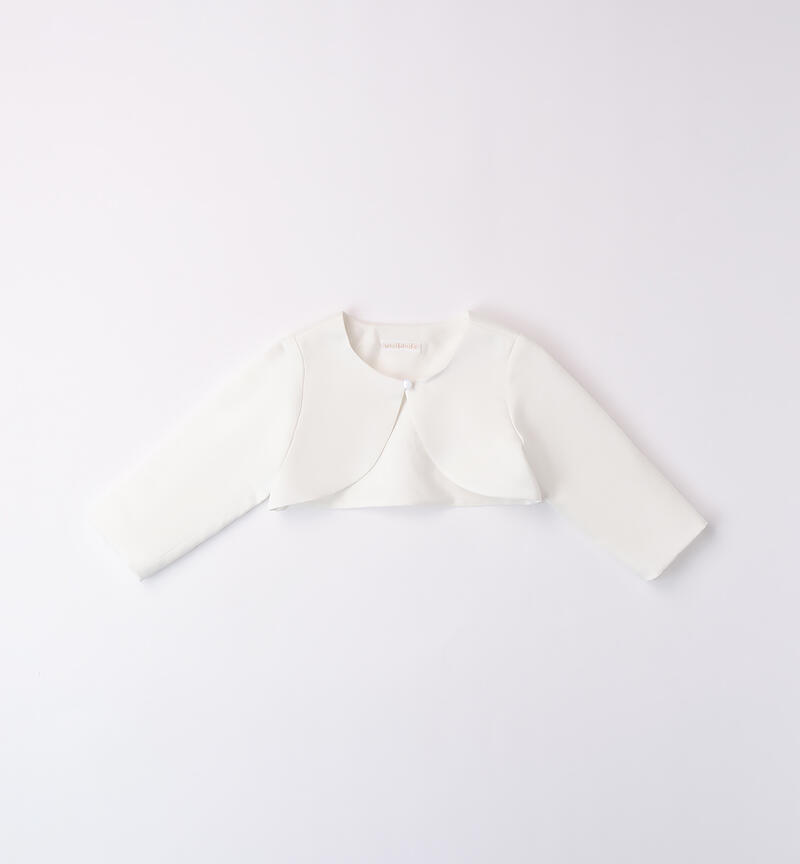 Elegant white jacket for baby girls PANNA-0112