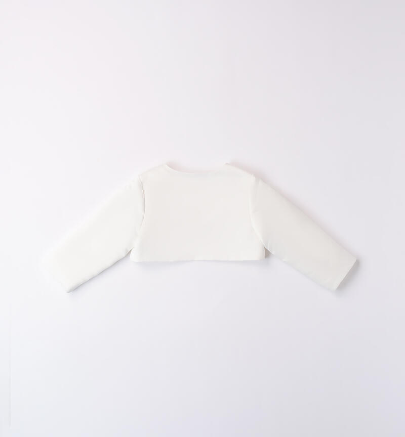 Elegant white jacket for baby girls PANNA-0112