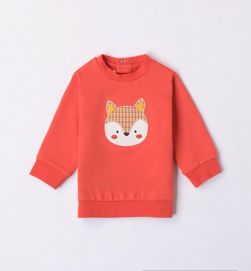 Minibanda fox sweatshirt for boys aged 1 to 24 months CHILI-1947