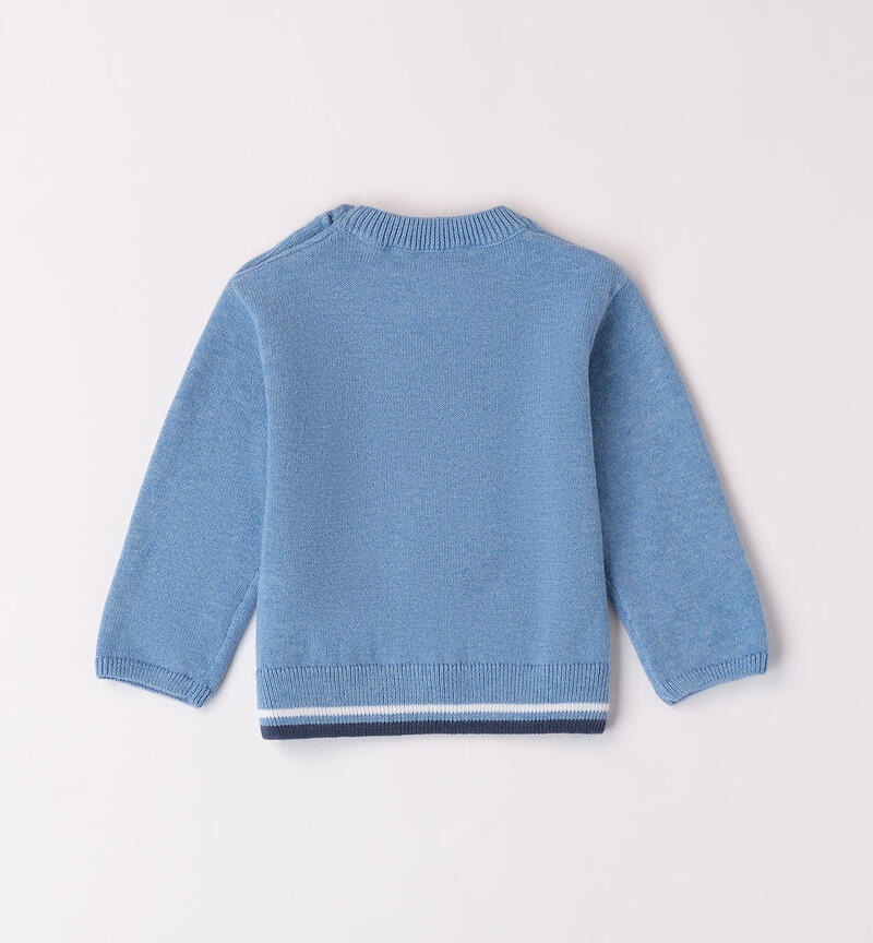 Boys' knitted top in 100% cotton AVION MELANGE-8831