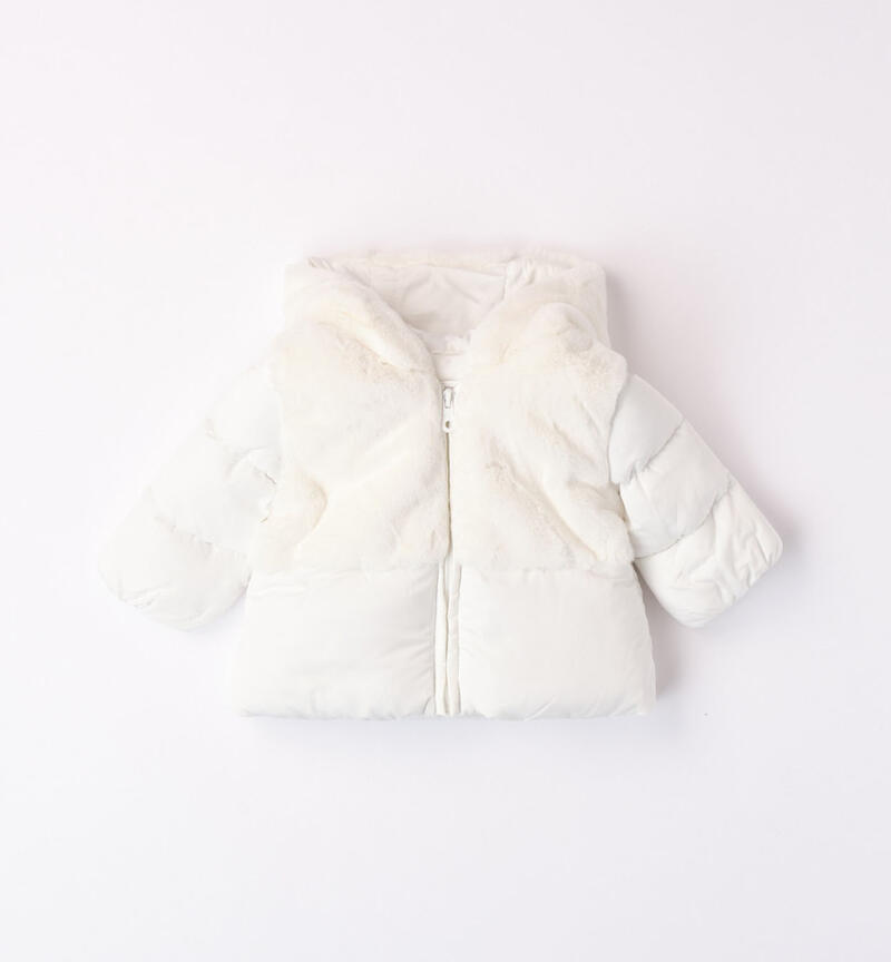 Minibanda padded jacket with hood for girls from 1 to 24 months PANNA-0112