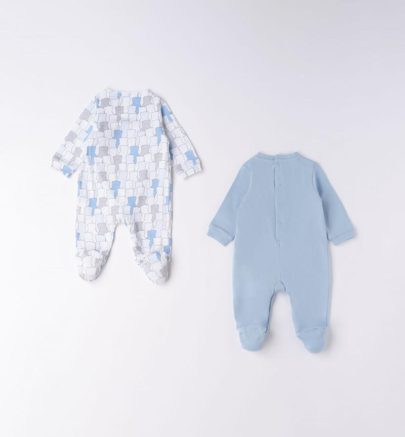 Set pigiami neonati da 0 a 18 mesi Minibanda BIANCO-MULTICOLOR-6V16