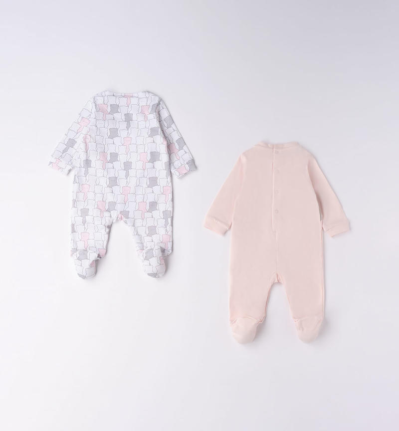 Set pigiami neonati da 0 a 18 mesi Minibanda BIANCO-MULTICOLOR-6V17
