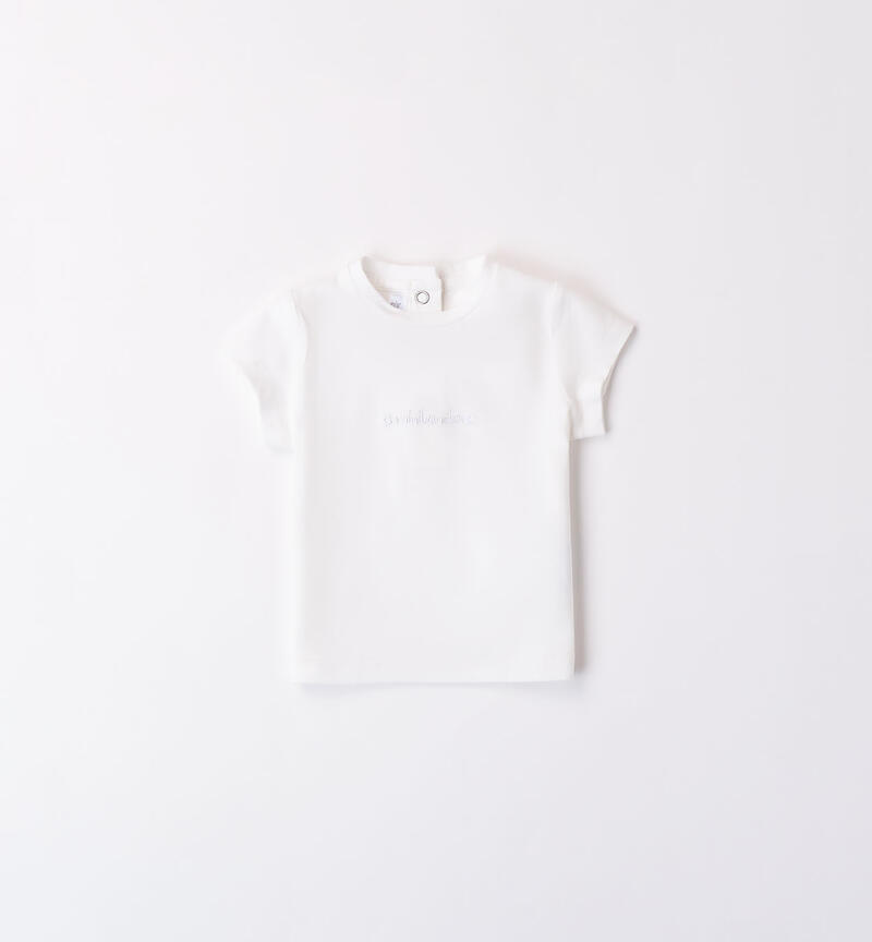 T-shirt bimba con logo Minibanda BIANCO-0113