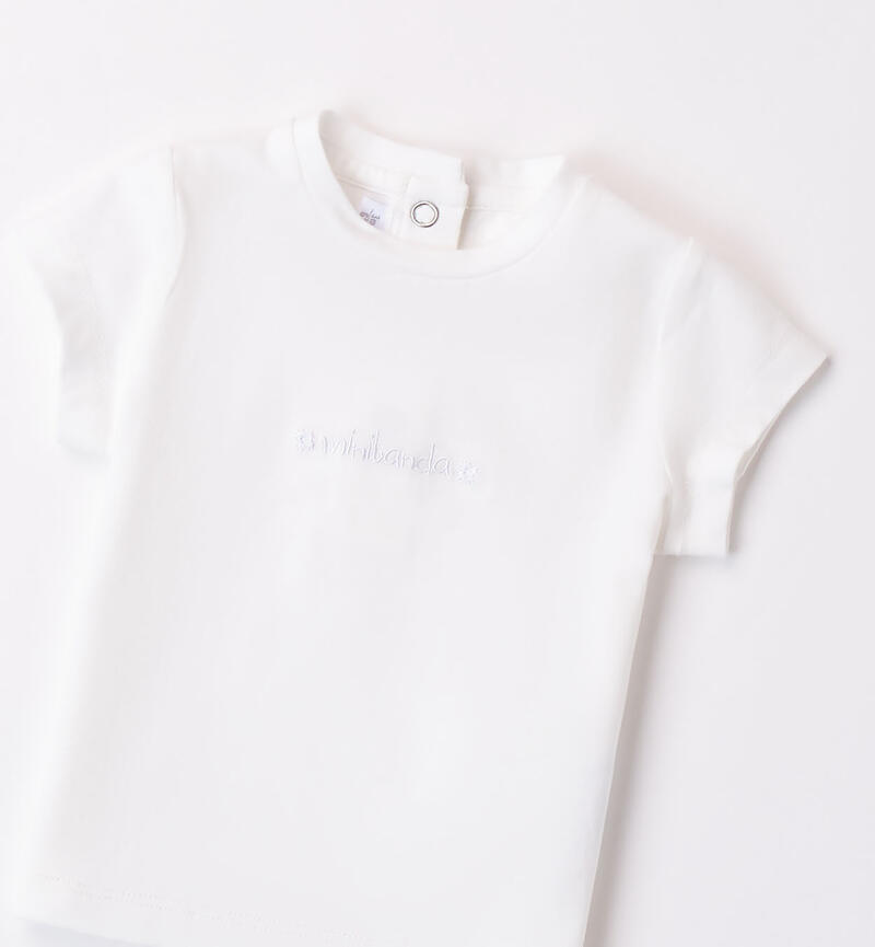 T-shirt bimba con logo Minibanda BIANCO-0113