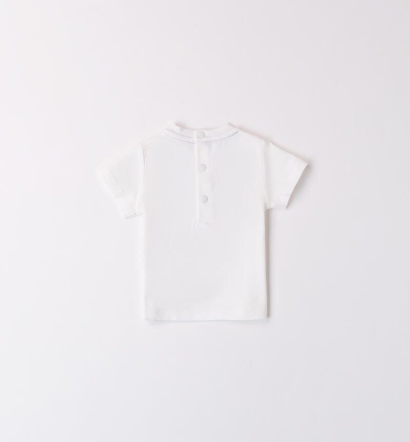 T-shirt bimbo con stampa BIANCO-0113