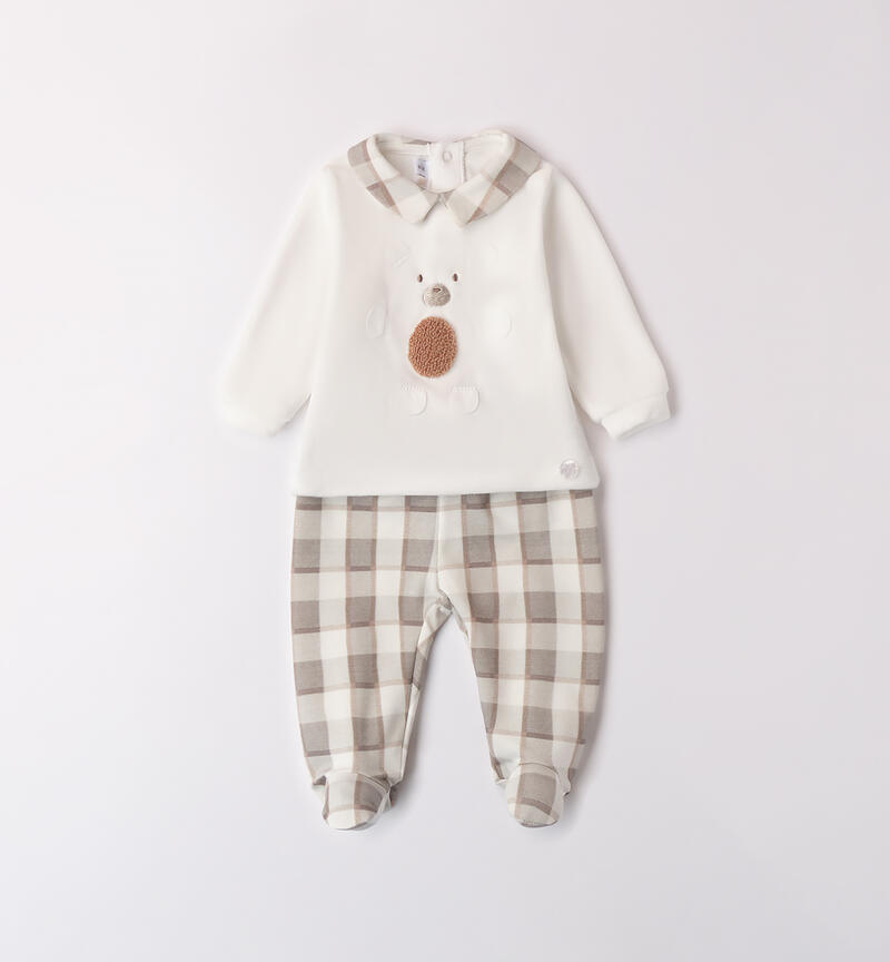 Two-piece jumpsuit for baby boy PANNA-TORTORA-6AUQ