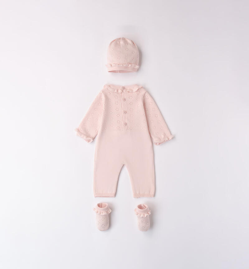 Three-piece outfit for baby girls ROSA-2512