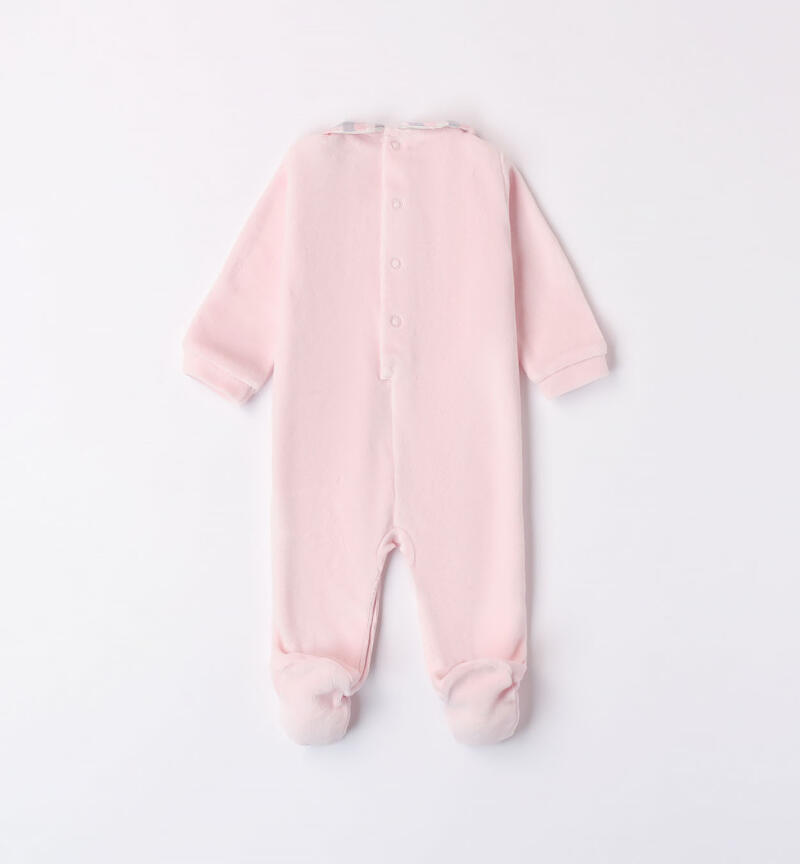 Minibanda pink sleepsuit for baby girls from 0 to 18 months ROSA-2512