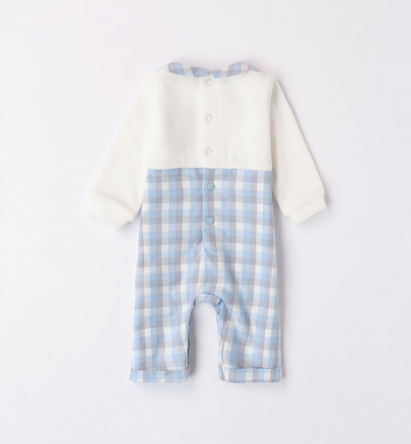 Minibanda check sleepsuit for baby boys from 0 to 18 months PANNA-0112